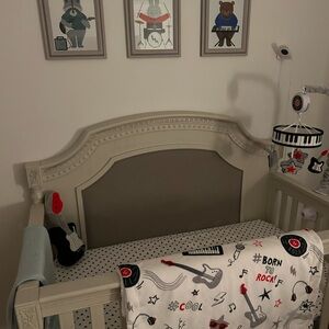 Lambs & Ivy “Born to Rock” set - mobile, lamp, blanket, guitar plush, sheet